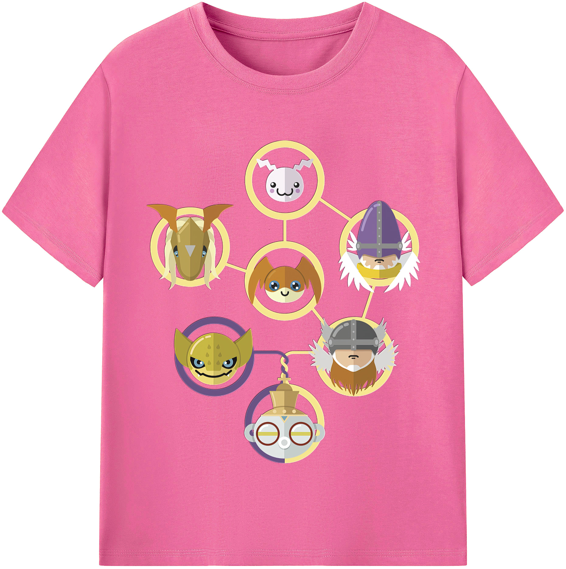 （画像用） Digimon デジタルモンスター/デジモン レディースカジュアルプリントTシャツ（綿100％）